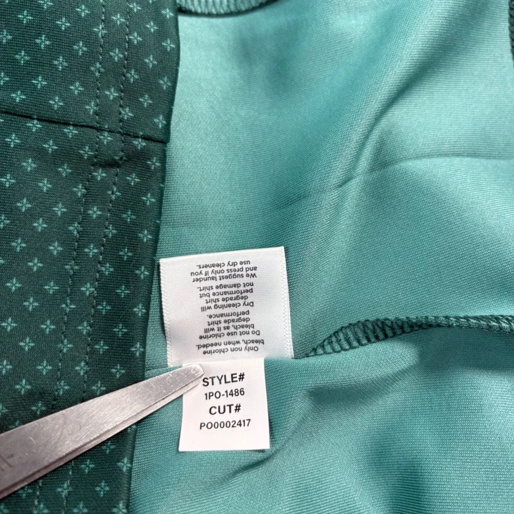 Mizzen+Main Pullover Men Green Versa Quarter Zip Golf Performance Stretch NEW